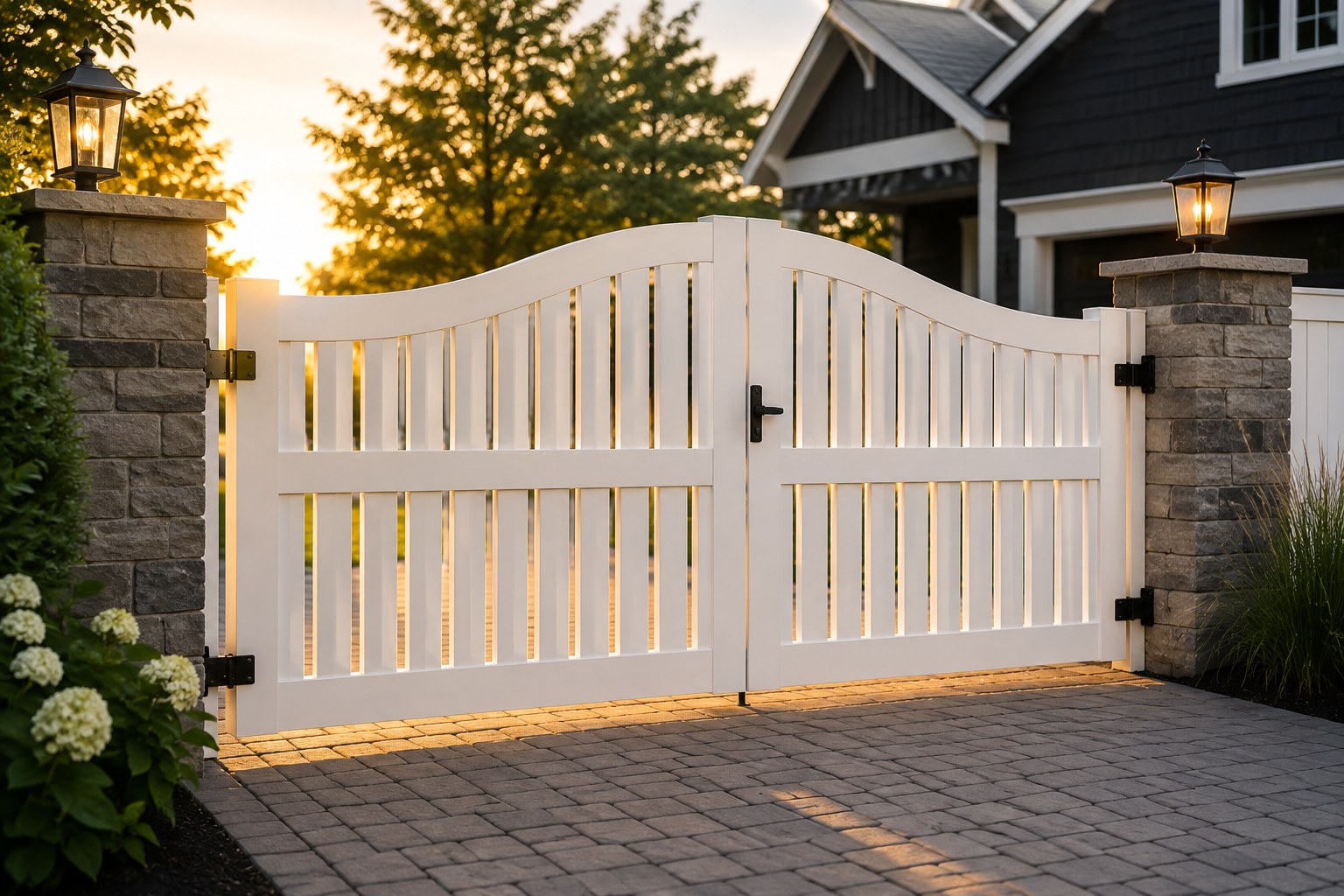 Vinyl fence gate